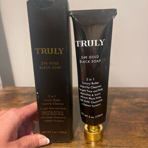 TRULY 24K Gold Black Soap 2 in 1 Luxury Butter Impurity Cleanser 5 oz New in Box